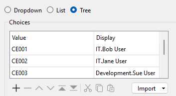 Tree configuration